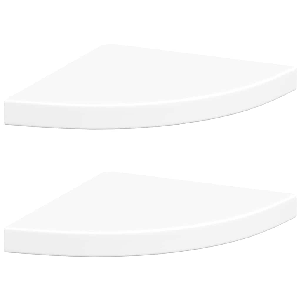 Vidaxl Weiß Floating Corner Shelves 2 Pcs White 35X35x3,8 Cm Mdf