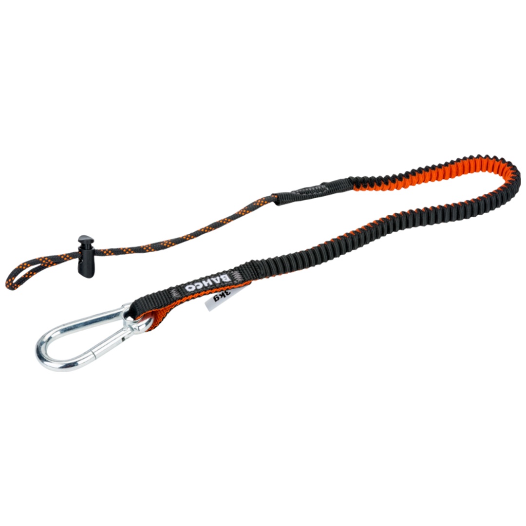 Bahco Schwarz Sicherungsleine Mit Fest Montiertem Karabiner Und Nicht Wechselbarer Schlaufe, 3 Kg, 1,2 M