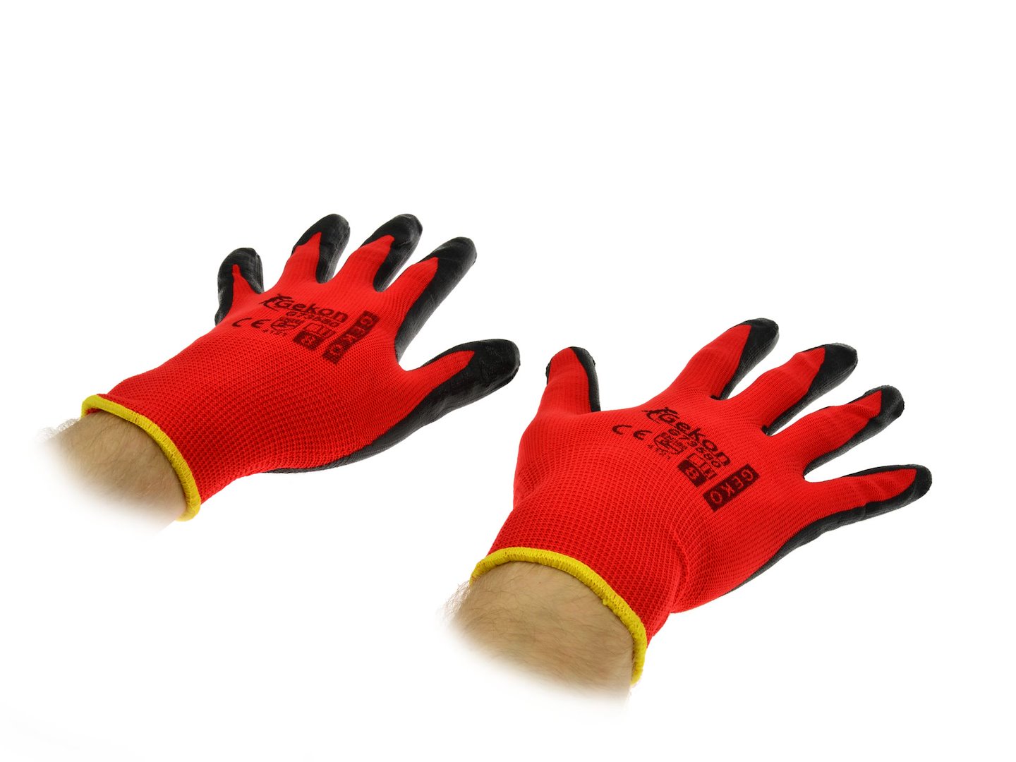 Import Geko Schutzhandschuhe Größe 8 /rot Nitril/ (12/300)