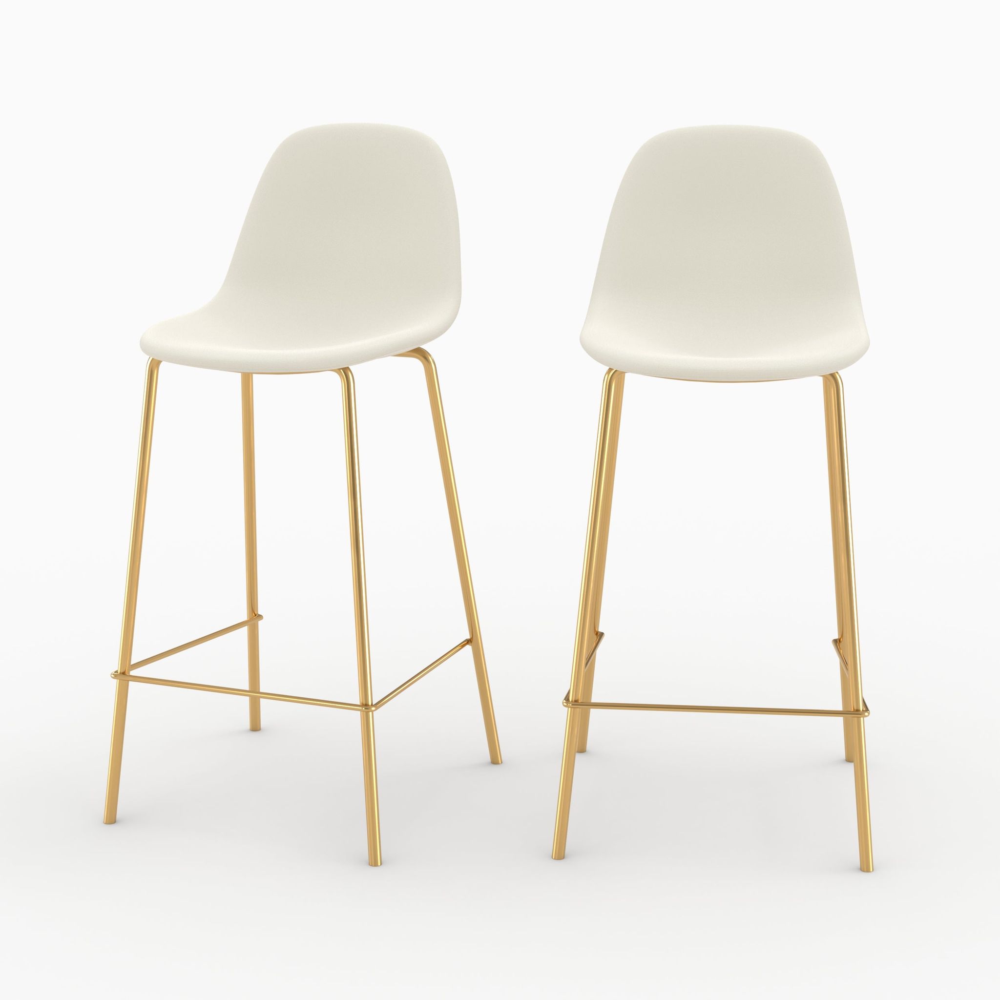 Rendez-vous Déco - Lot De 2 Chaises Pour Îlot Central 65 Cm En Cuir