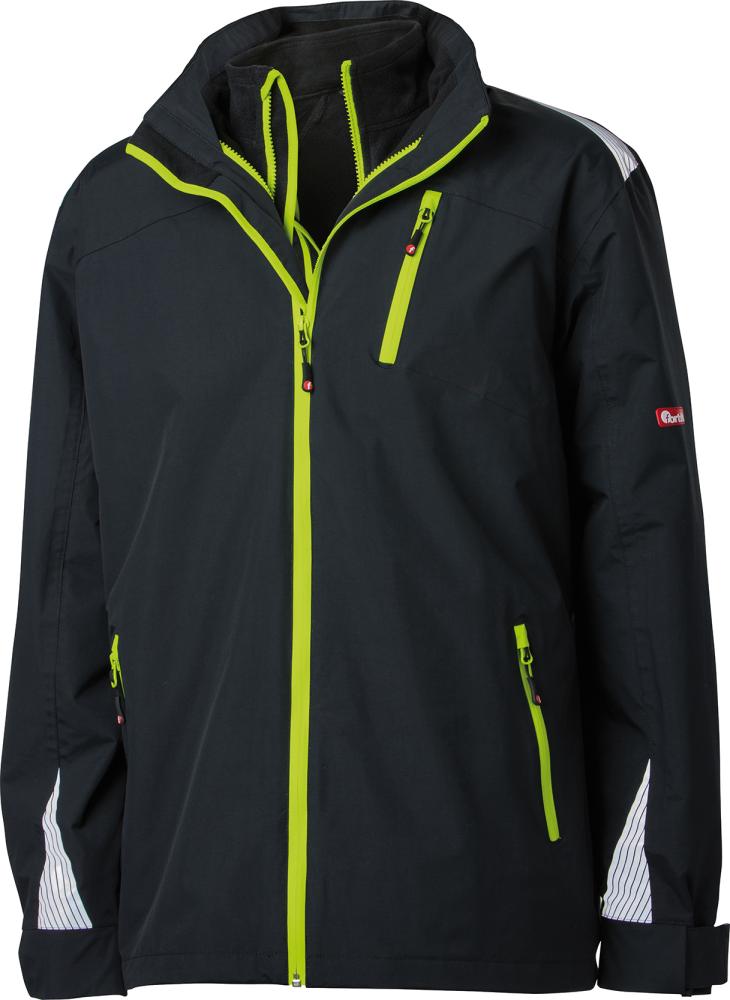 Fortis 3-In-1Jacke 24 Schw. /Lime Gr. Xl - Bild 3