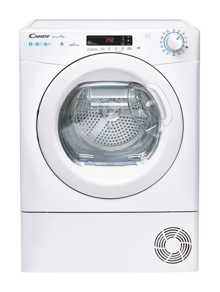 Candy Csoe H8a2de-s Smart Pro Asciugatrice Pompa Di Calore 8 Kg Classe E Wi-fi Bluetooth Stiro Facile (85x60x61 Cm) Colore Bianco