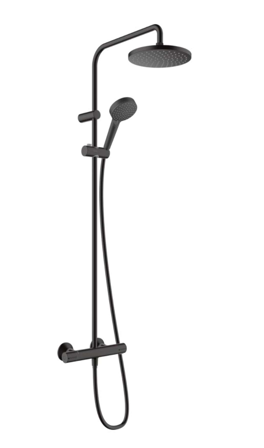 Vernis Blend - Duschset Showepipe 200 Mit Thermostat, Schwarz Matt 26276670 - Hansgrohe