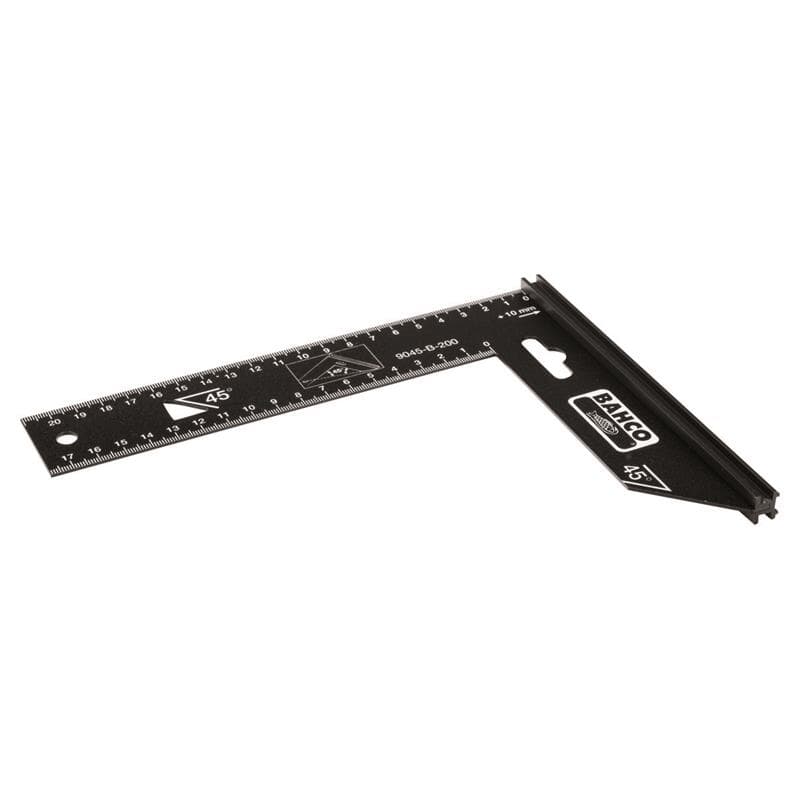 Bahco Schwarz Präzisionswinkel 300Mm 45° 90° Winkelnmesser Zimmermannswinkel 9045-B-300
