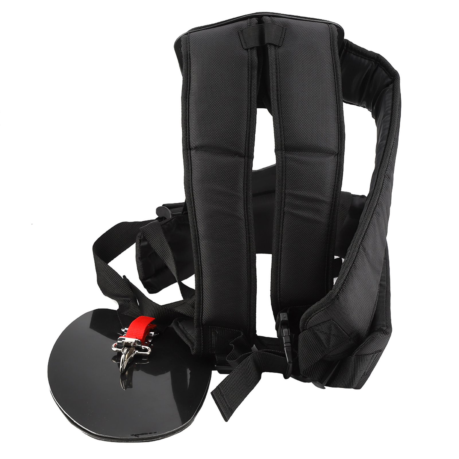 Harnais double bandoulière en M pour débroussailleuse, polyester réglable, noir