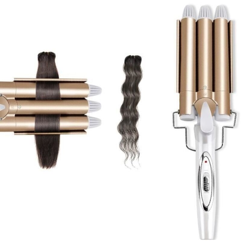 Ferro Arricciacapelli Professionale In Ceramica A Triplo Cilindro, Strumento Per Lo Styling Dei Capelli, Arricciacapelli Elettrico