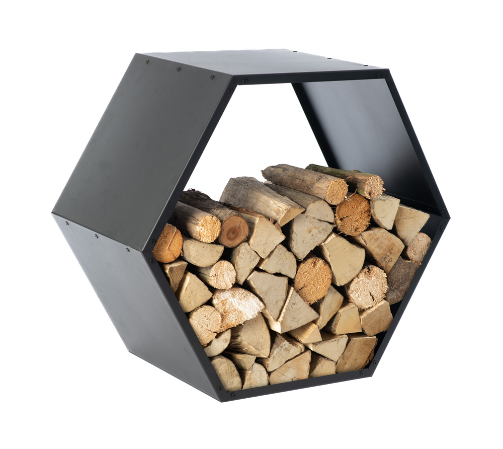 Westmann Schwarz Kaminholzregal "Biene" Bxtxh: 88X445X765Cm von Baur - Bild 5