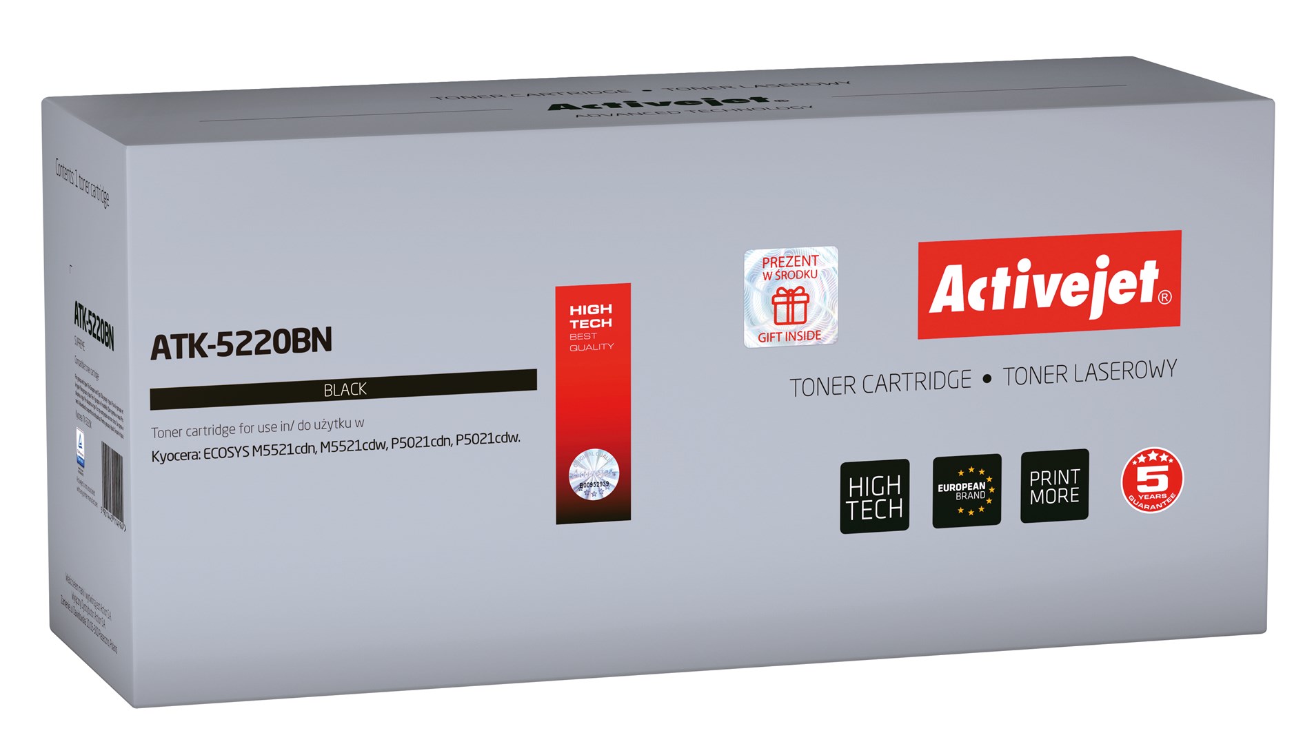 Activejet Schwarz -Toner Für Kyocera Tk-5220K, Neuer Atk-5220Bn