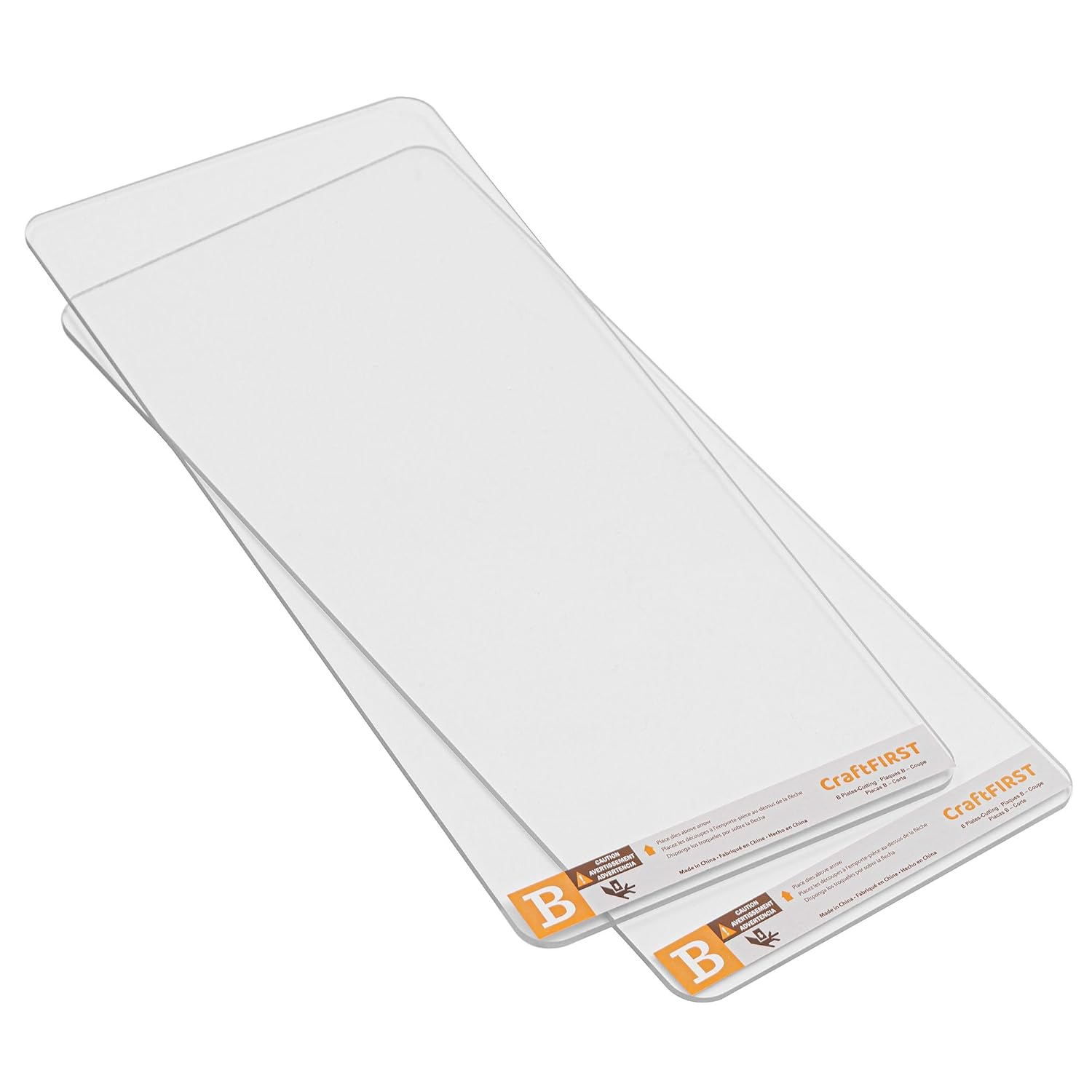 Plaques de découpe B étendues 14,9 x 33 cm en polycarbonate transparent, lot de 2