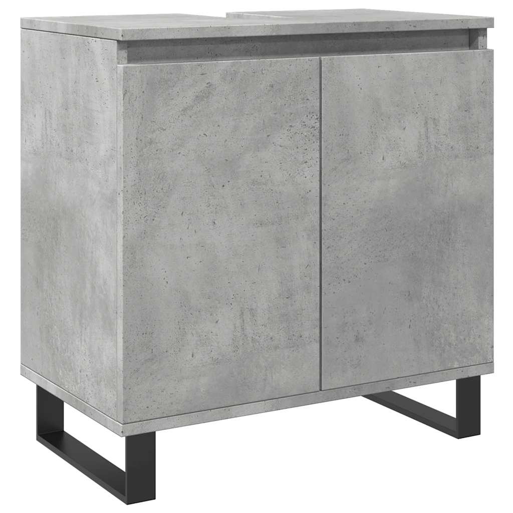 Meuble Sous Vasque Moderne - Meuble De Salle De Bain Gris Béton 58x33x60 Cm Bois D'Ingénierie Fr6577 - Maison La Vie
