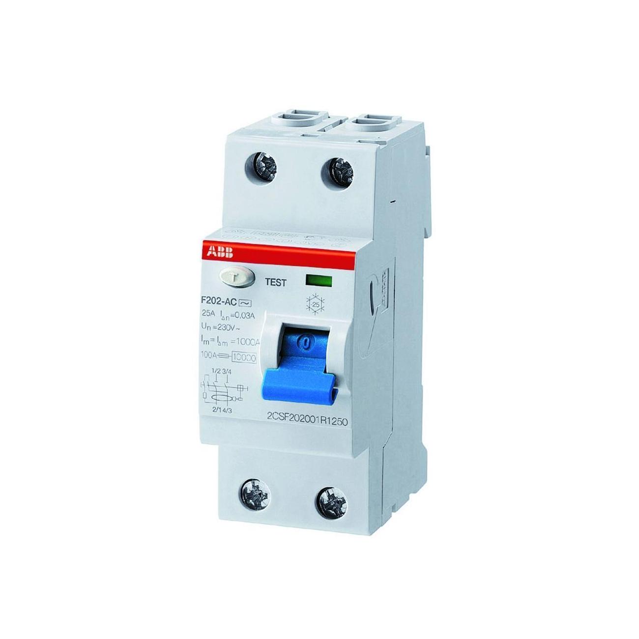 Le Sanitaire - Abb Fi-schutzschalter Pro M Compact 25 A, 2-polig, 0,03 A Ls-schalter Sicherung