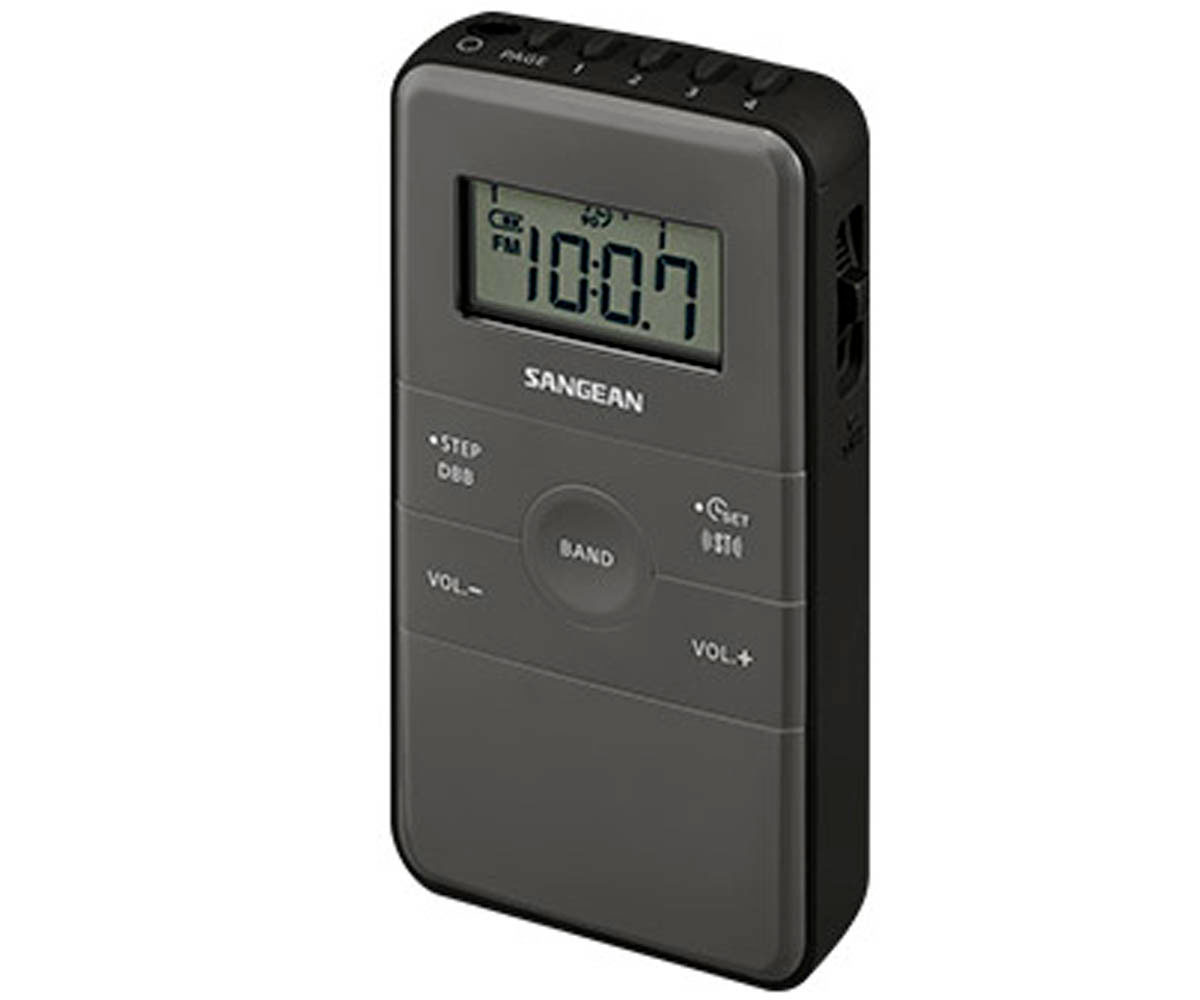 Sangean Schwarz Dt-140 Es Taschenradio Fm Am Wiederaufladbaren Akku