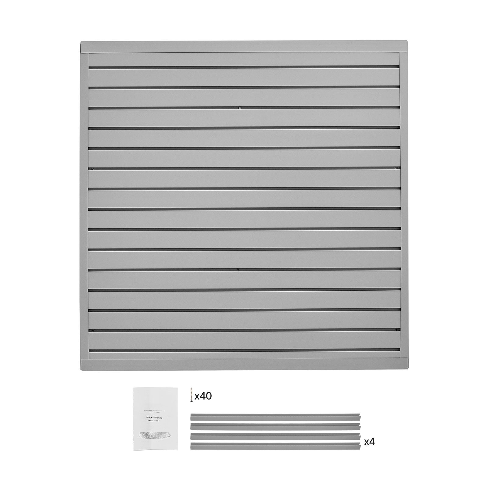 Panneau mural à lattes PVC 4x4 pi, gris, modulaire, structure à couplage, découpe DIY