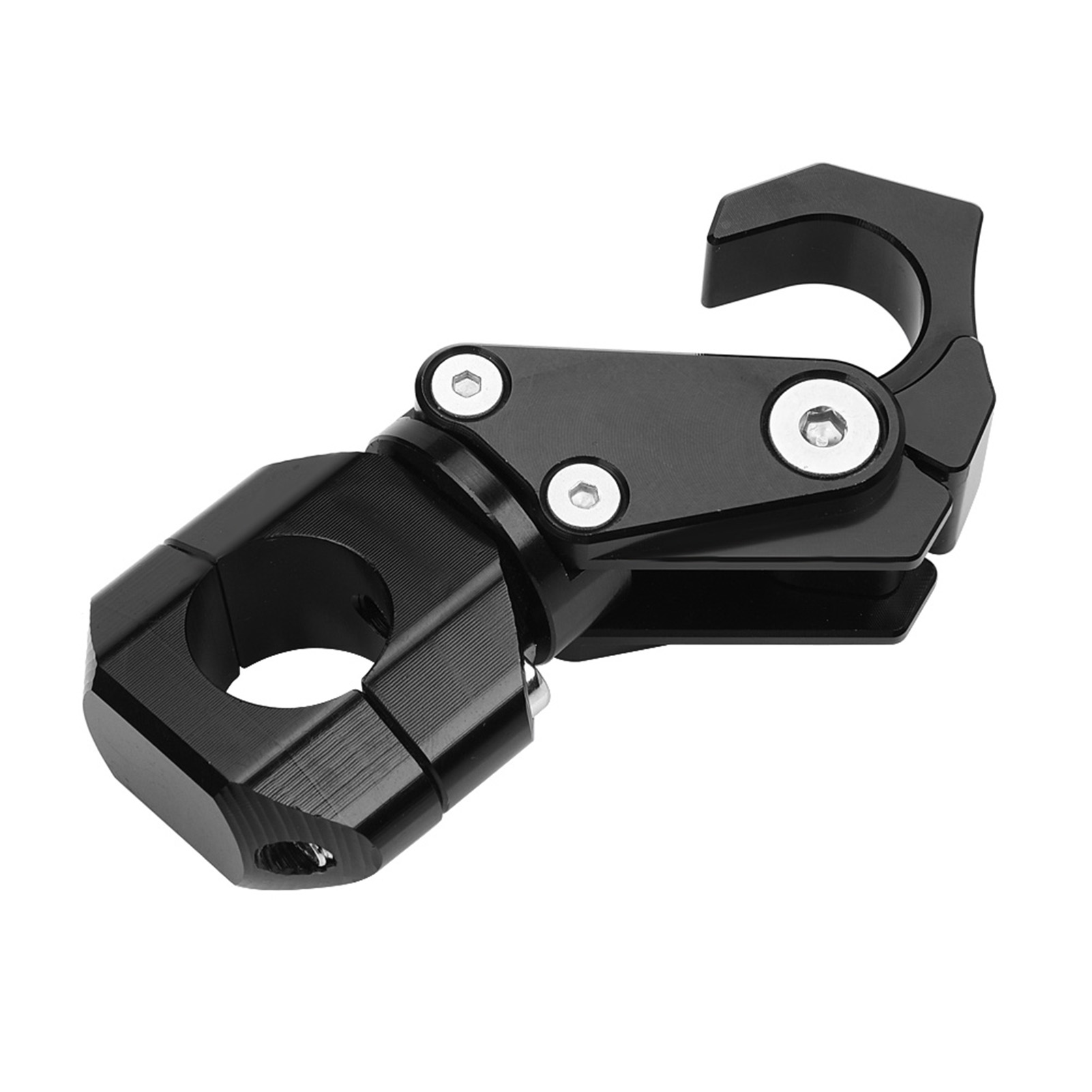 Crochet de guidon moto universel 22 mm en alliage d'aluminium CNC, noir, pour accrocher un casque
