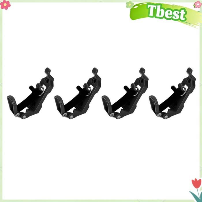 Support de pelle pour galerie de toit, métal et boucle caoutchouc, lot de 4