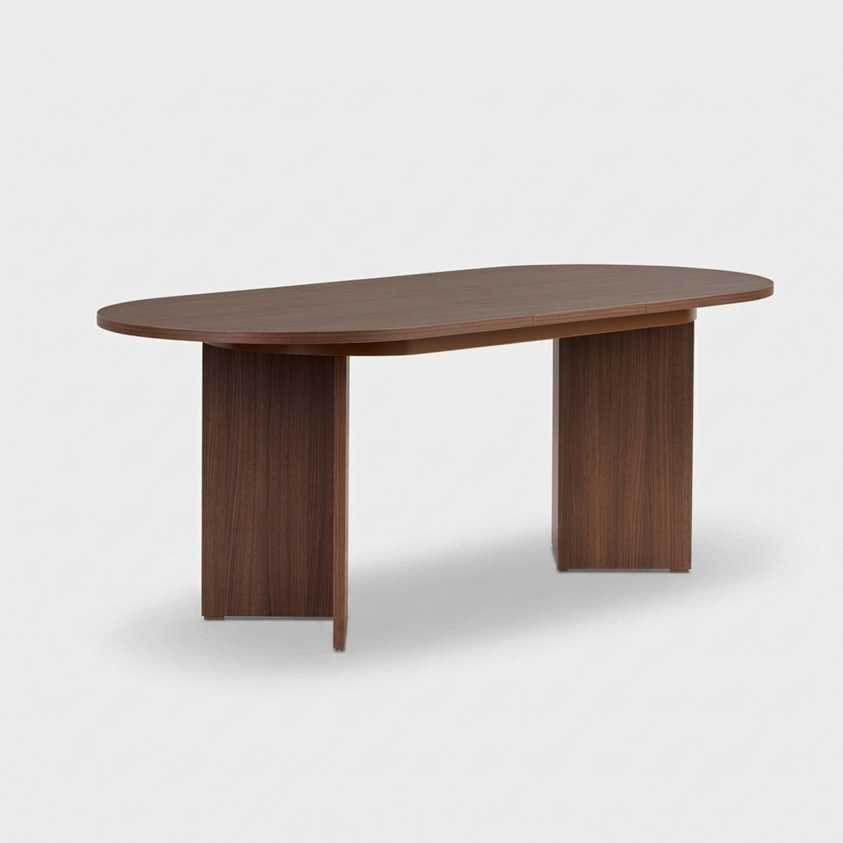 Nordvärk Sorell Esstisch, Oval, Braunes Milano-Walnuss-Melamin, 160X90 Cm, Mit 1 Verlängerungsplatte - Image 2