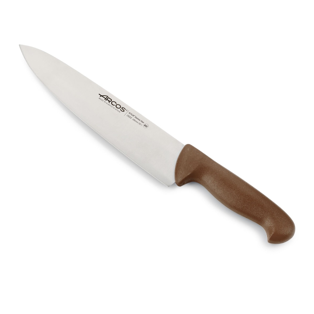 Arcos Braun Kochmesser Farbe - Prof 292228 Aus Nitrum-Edelstahl Und Mango Ergonomisches Es Polypropylen Mit 25 Cm Klinge, Vitrine