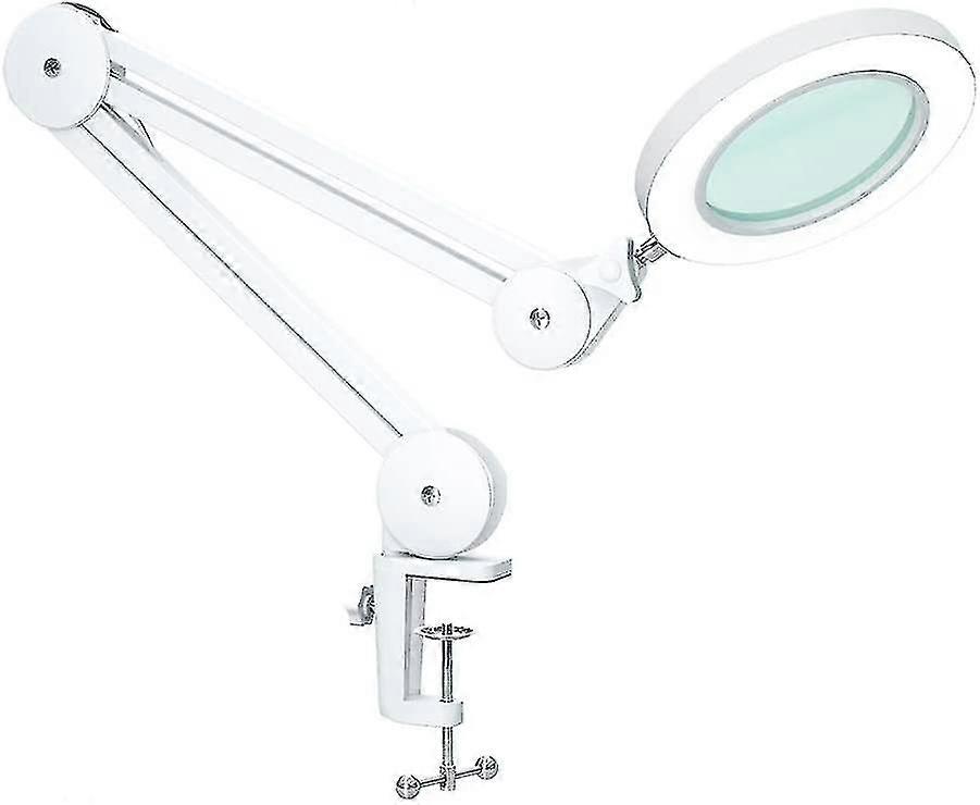 Lampe loupe 5 dioptries à pince, bras articulé 35-70 cm, intensité variable et 3 couleurs
