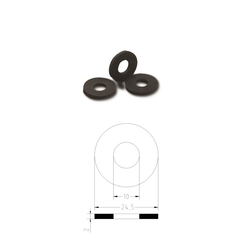Guarnizione Gomma Nera Da 3/4" Per Tubi Carico Lavatrice 102600gn