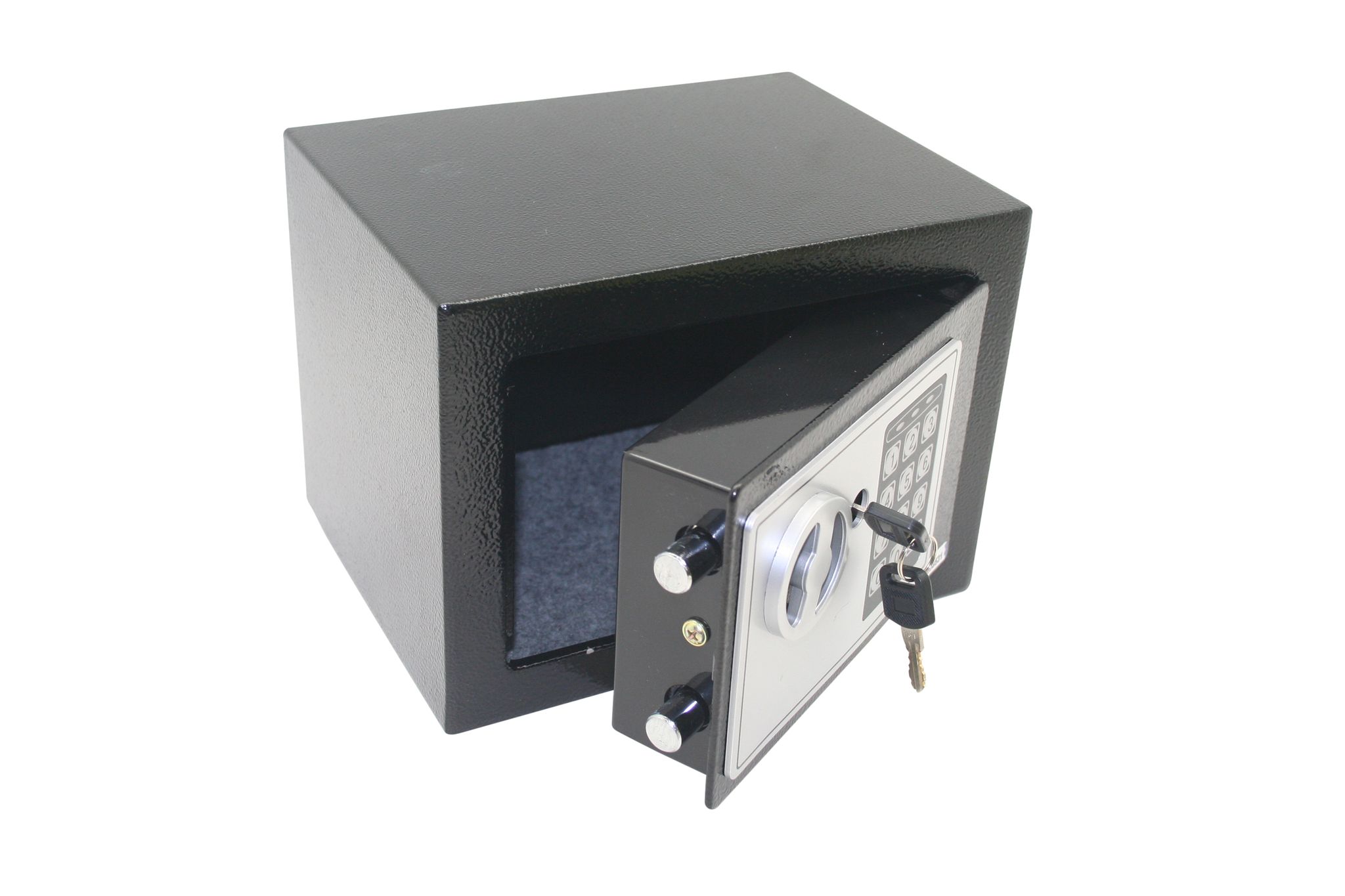 Stahlex Safe Elektronischer Tresor, Feuerfest und Wandmontage, 170 x 230 x 170 mm, Alarmfunktion, Schwarz, Ideal für Wertgegenstände, Dokumente und