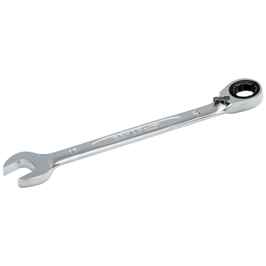 Bahco Silber Schraubenschlüssel, 27-Mm-Knarren-Ring-Maulschlüssel, Verchromt, 359 Mm (27 Mm) - Bild 3