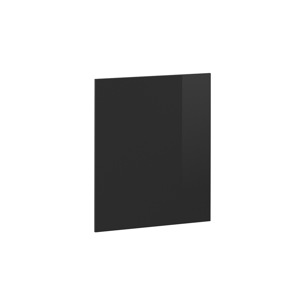 Küchenfront R-line, Schwarz Hochglanz, 59.6 X 71.3 Cm Möbelfront Für Den Backofenumbauschrank (halb), Vicco