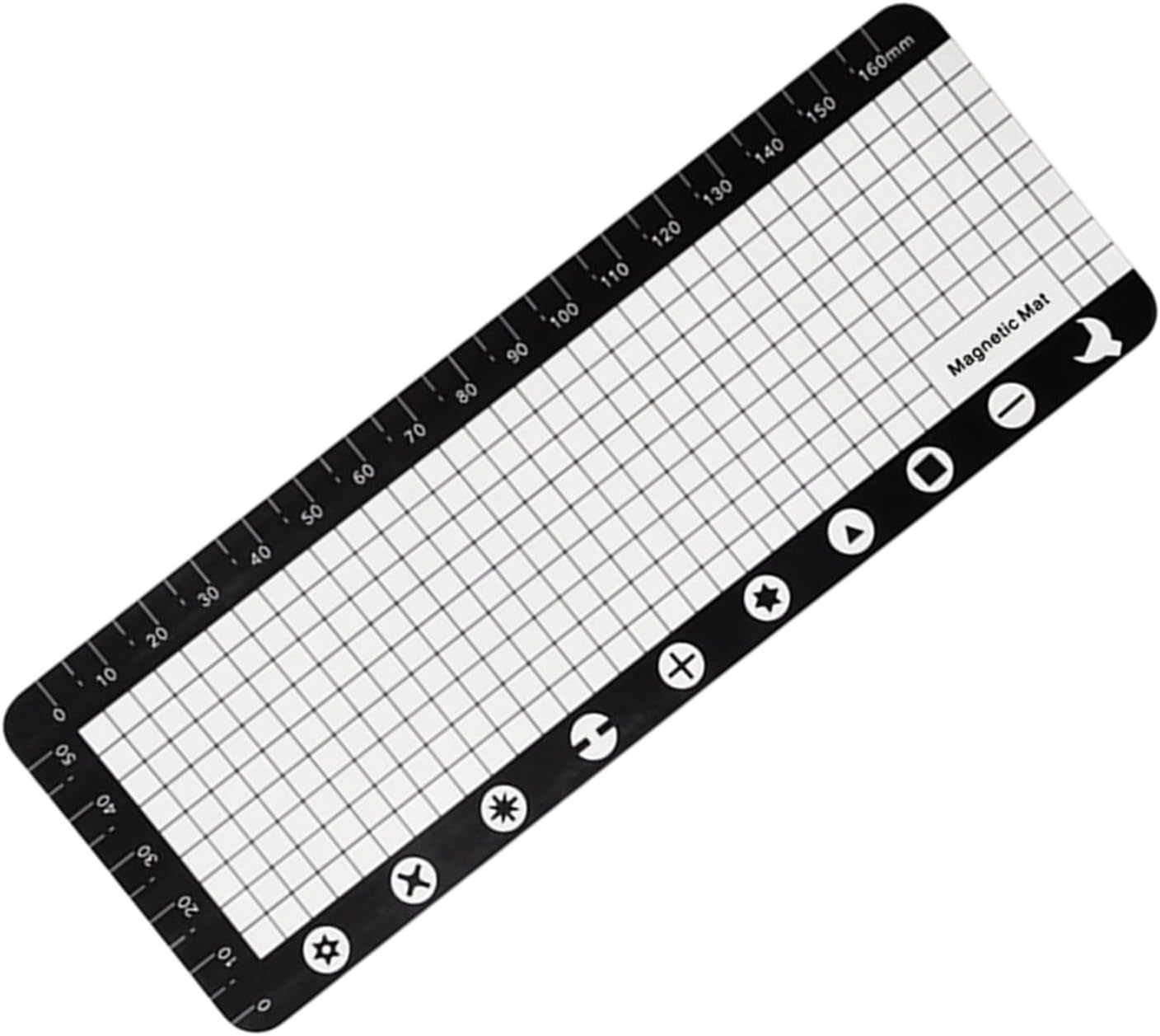 Tapis de positionnement flexible noir pour petites vis et composants, atelier et réparation