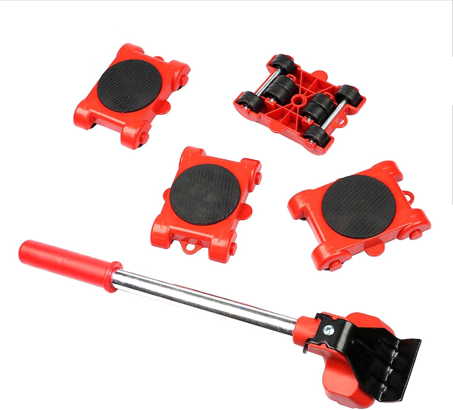 Lève-meubles ergonomique avec 4 poulies rotatives à 360°, ABS antidérapant, 360 × 67 mm, 700 g