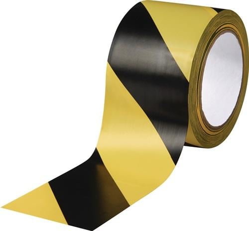 Bodenmarkierungsband 75 mm schwarz/gelb - 33m - selbstklebend - Image 3
