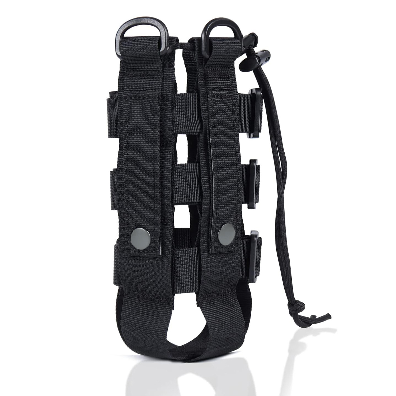 Pochette porte-outils en nylon 100D, deux anneaux en D, noir