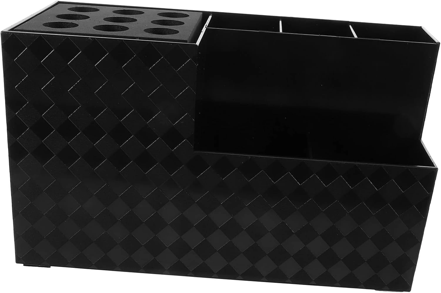 Boîte de rangement pour outils de coiffure, ABS et EVA, 18,5 x 10,5 x 8,5 cm, noir
