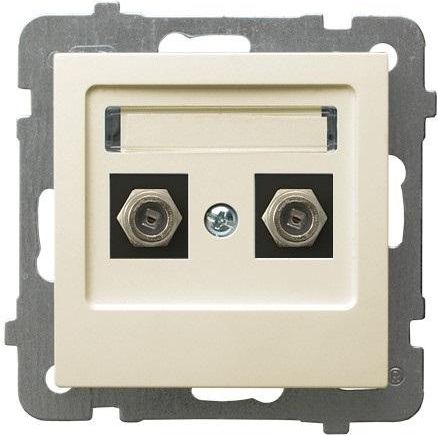 Ospel Doppel-Antennensteckdose Gpa-2Gf/M/27 Aufputzmontage Ip20