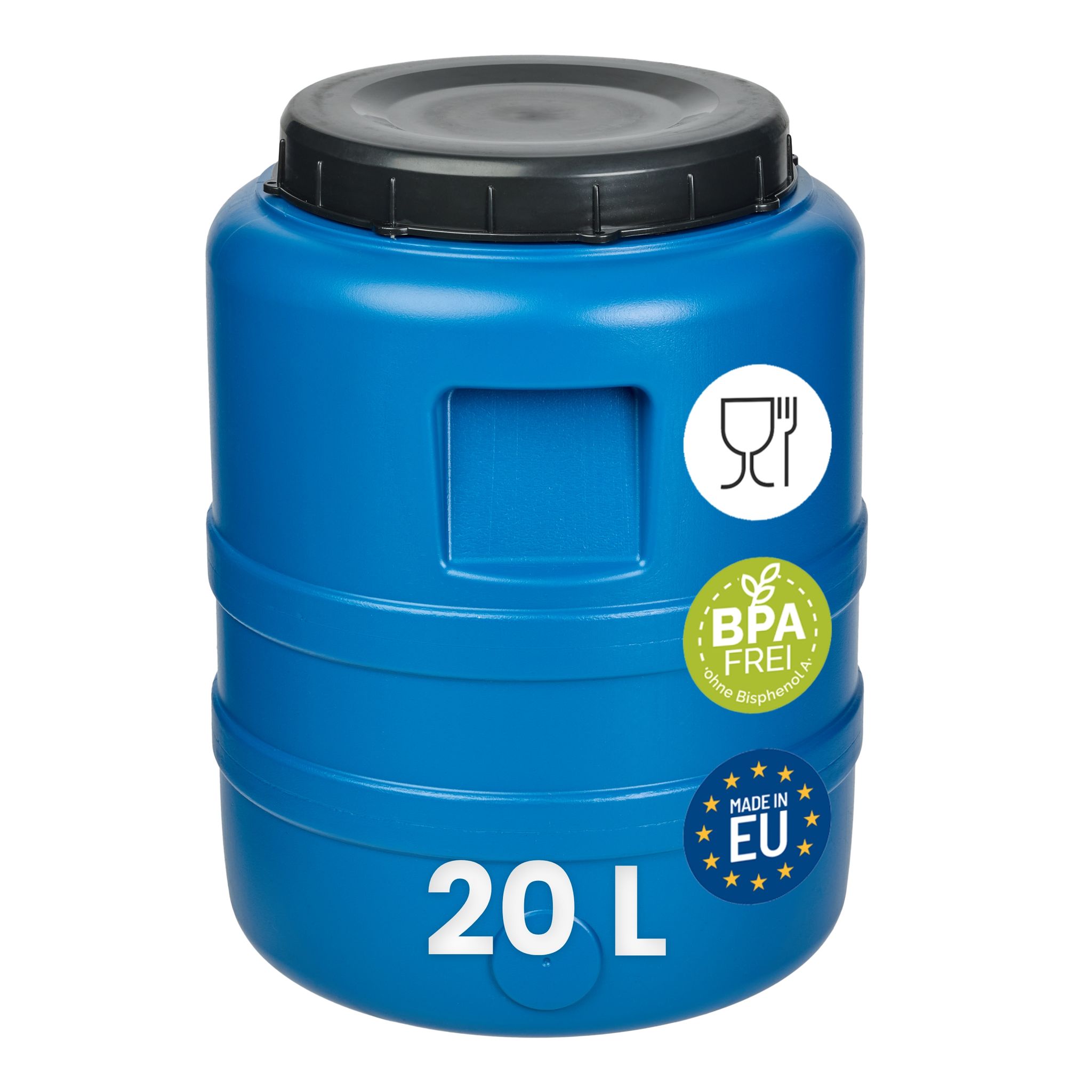 Garronda 20 L Regentonne Regenfass Weithalsfass Aus Hdpe Als Kunststofffass Und Wasserbehälter Für Wasser Und Lebensmittel Zur Lagerung
