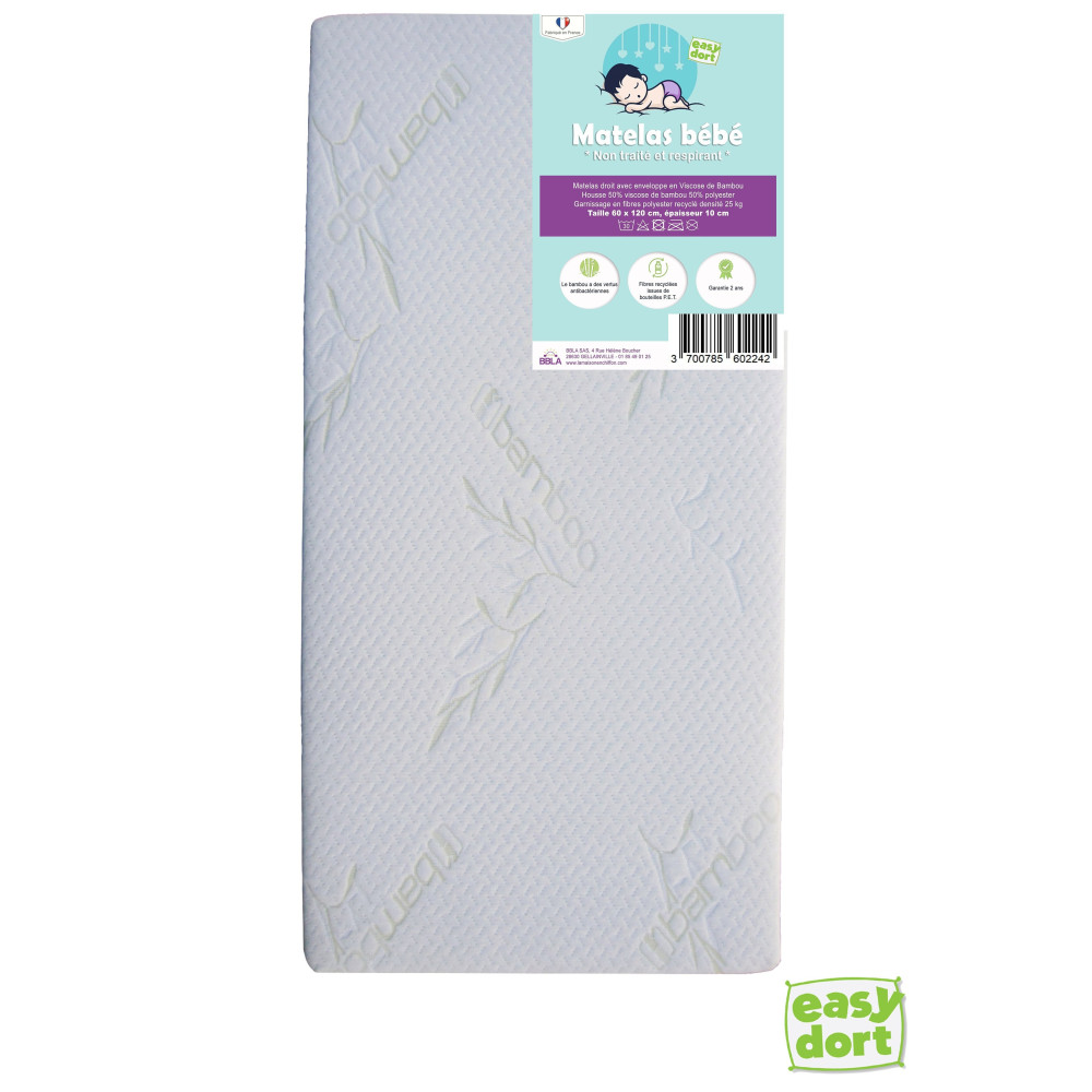 Bbla - Matelas Droit En Bambou Pour Berceau
