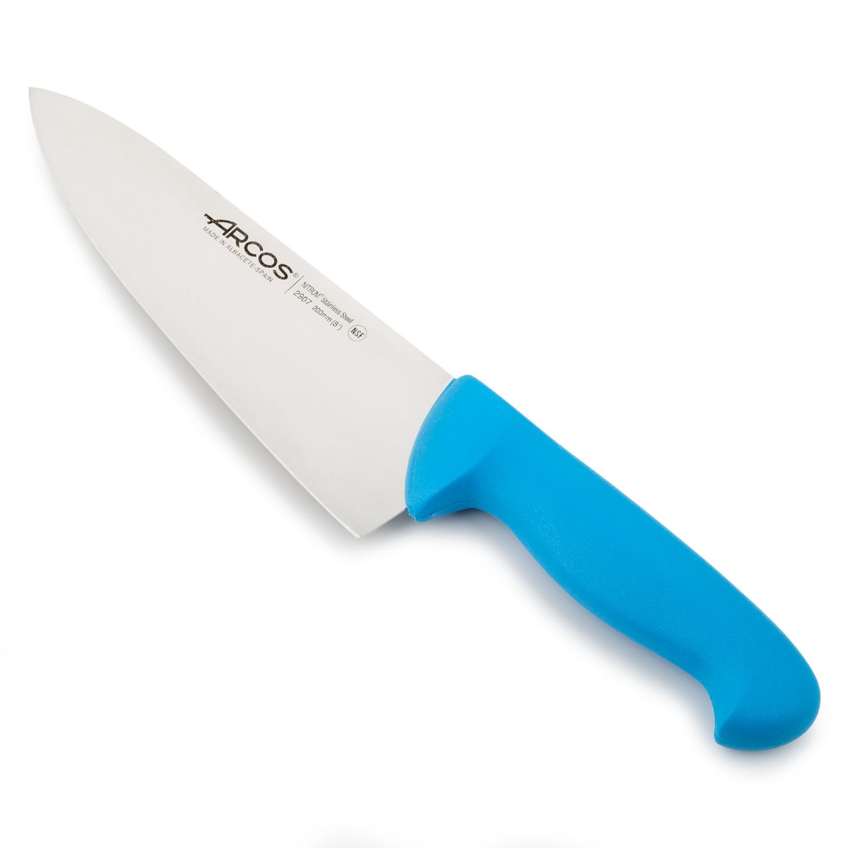 Arcos Blau Kochmesser Farbe - Prof 290723 Aus Nitrum-Edelstahl Und Mango Ergonomisches Es Polypropylen Mit 20 Cm Klinge, Vitrine