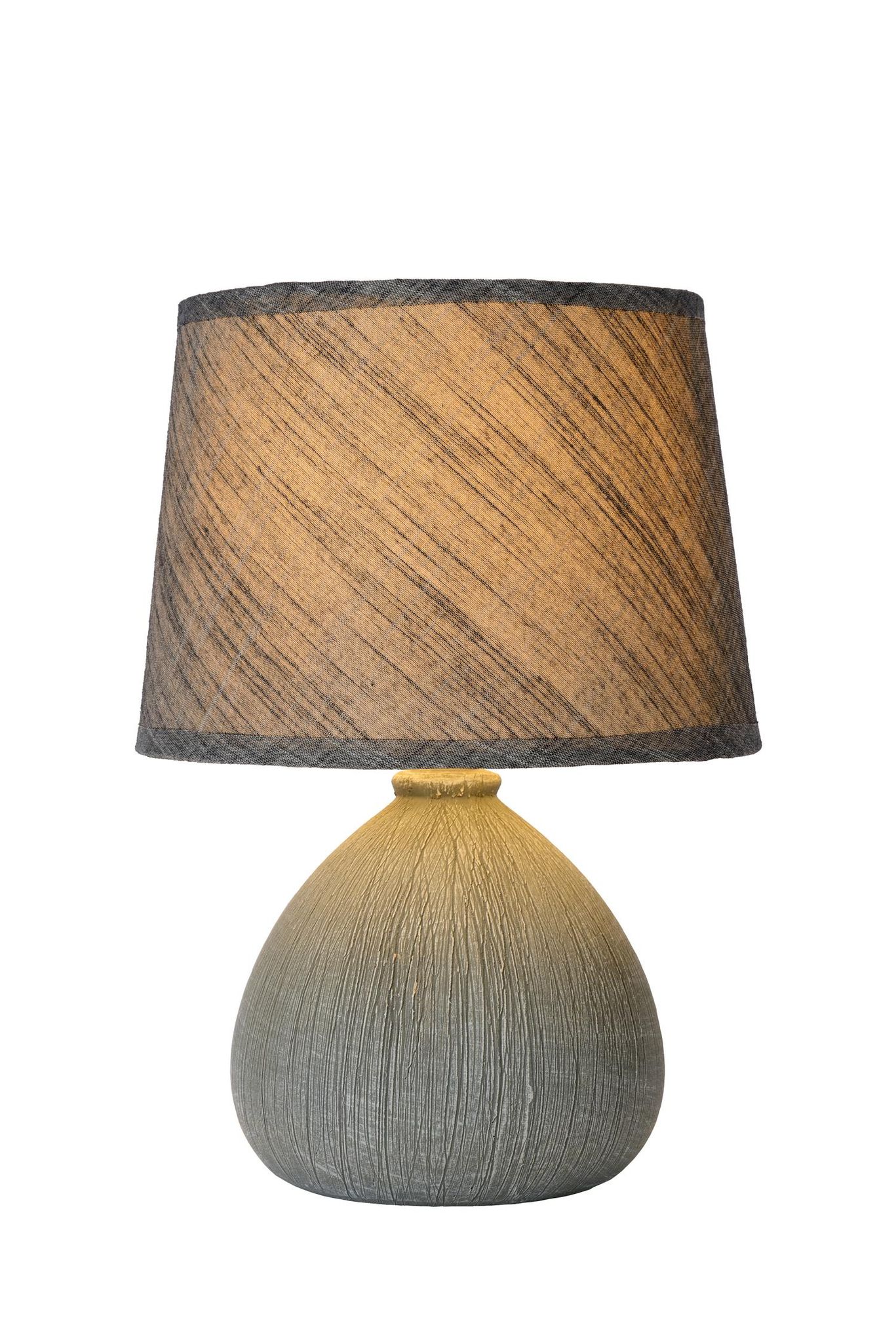Lucide RAMZI - Tischlampe - Ø 18 cm - 1xE14 - Grau, 18 x 18 x 26 cm - Bild 3