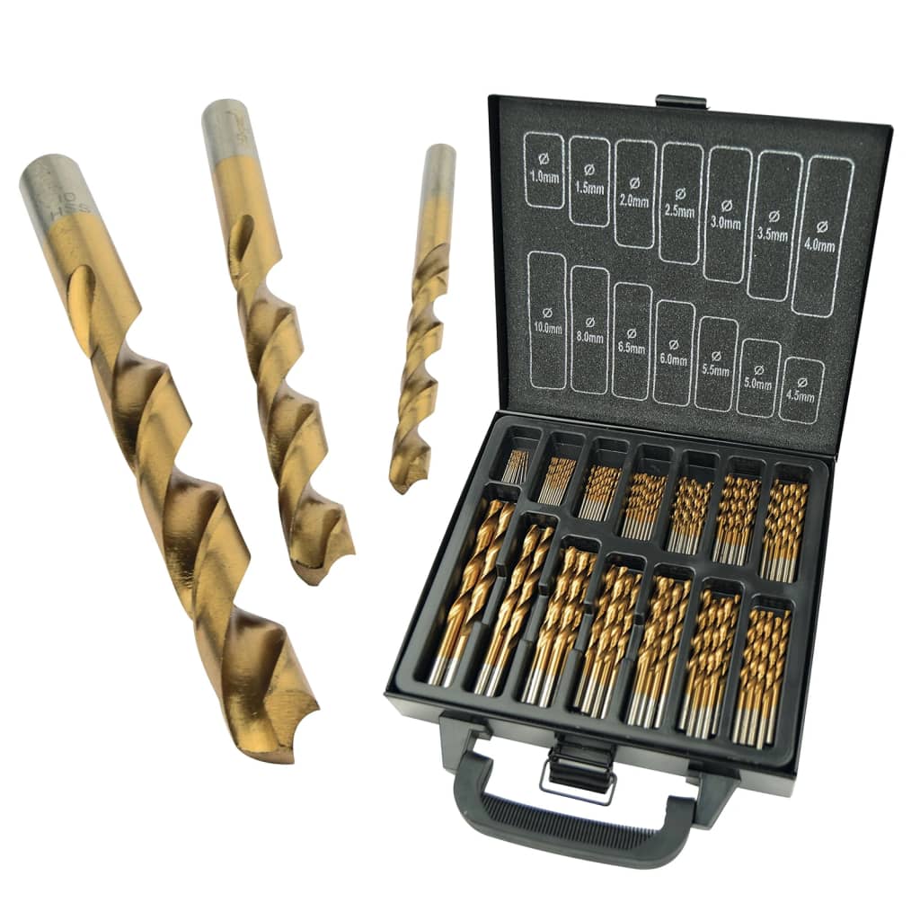 Brüder Mannesmann - M54399 Hss Jeu De Forets Pour Le Métal 99 Pièces Tin Tige Cylindrique 1 Set — photo de l’offre ManoMano