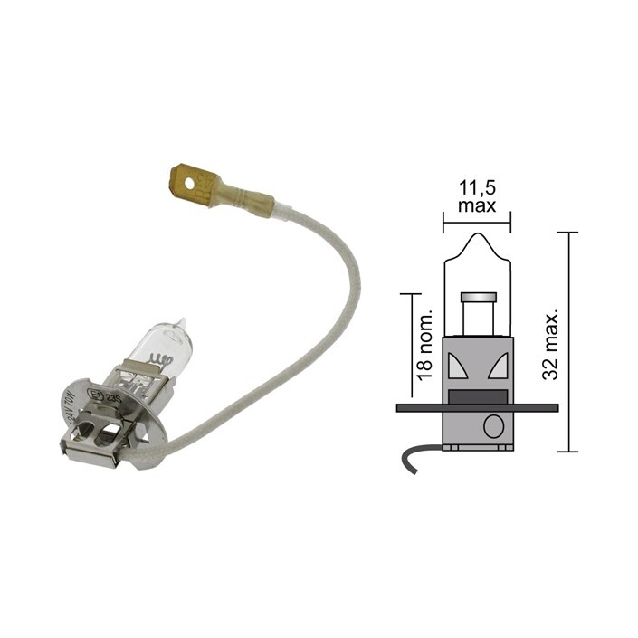 Oem Versilbert Glühlampe Für H3 Universelle 24V - 70W