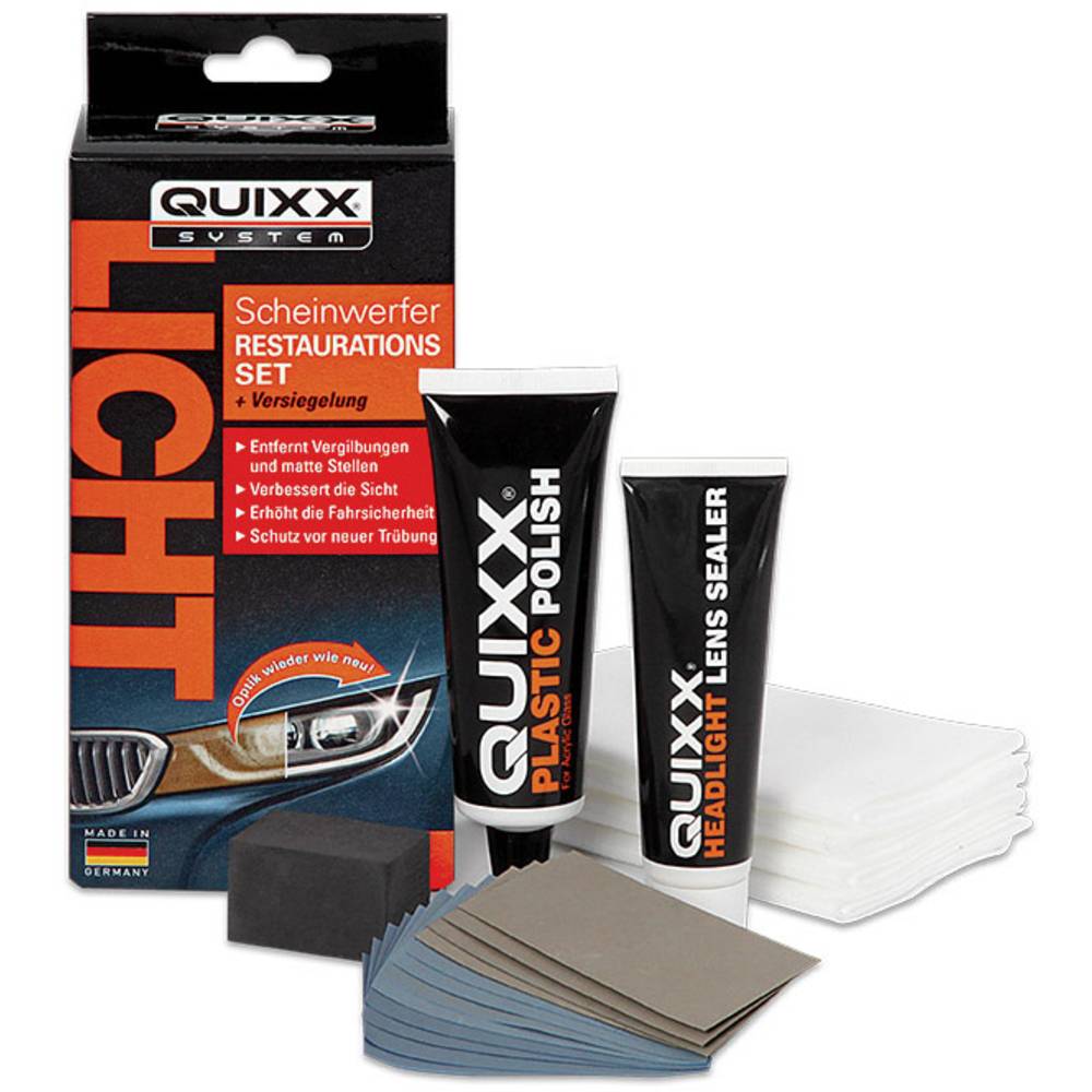 QUIXX SYSTEM 00084 Headlight Lens Refresher Kit: Restores Clarity ...