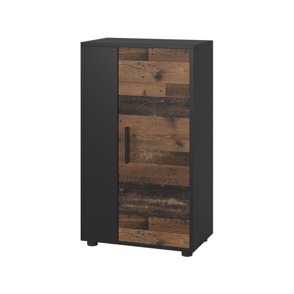 Vicco - Commode Berno, Noir/ancien Style