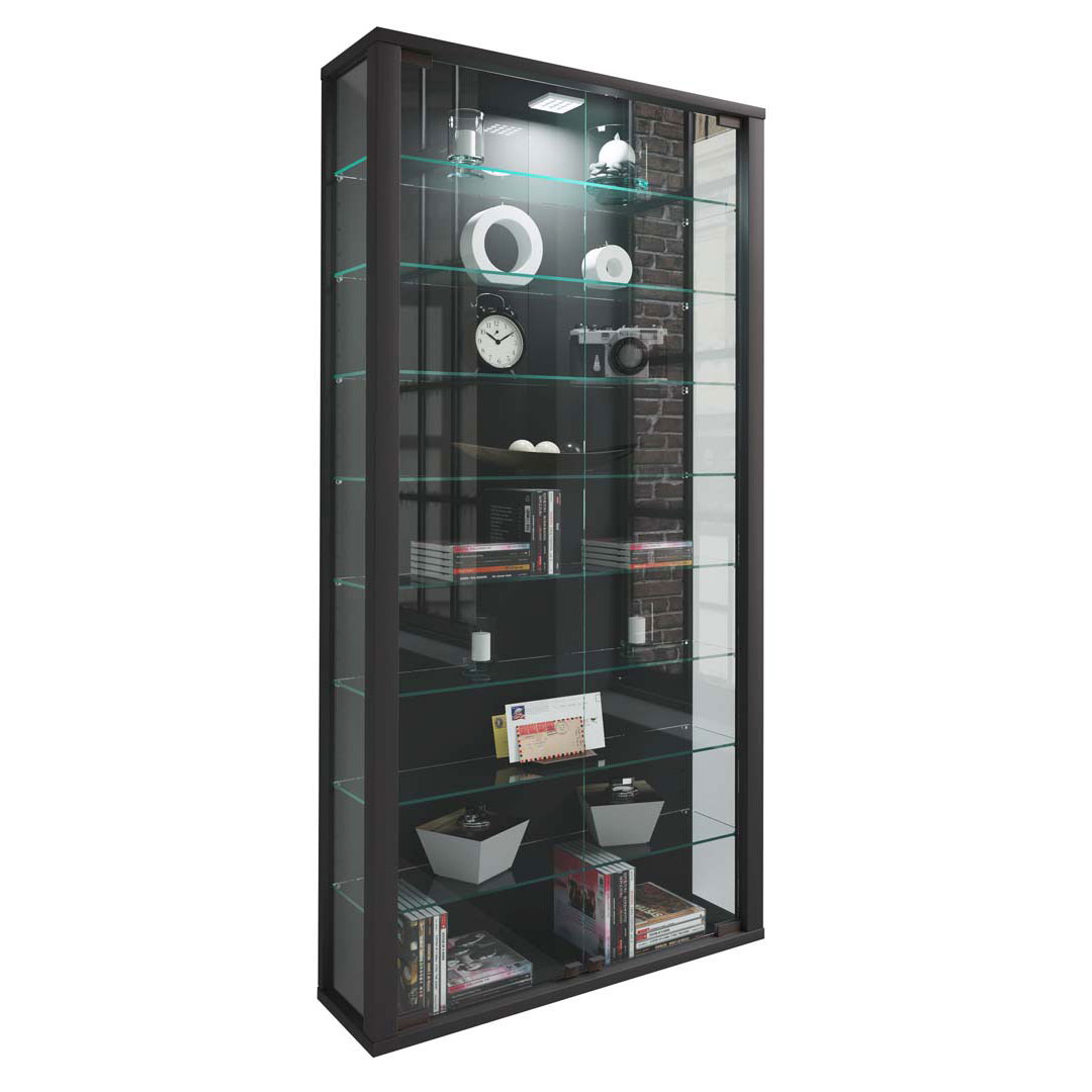 Vitrine   ¦ schwarz ¦ Maße (cm): B: 59 H: 113 T: 18.0 Schränke > Vitrinen - Sconto - Image 7