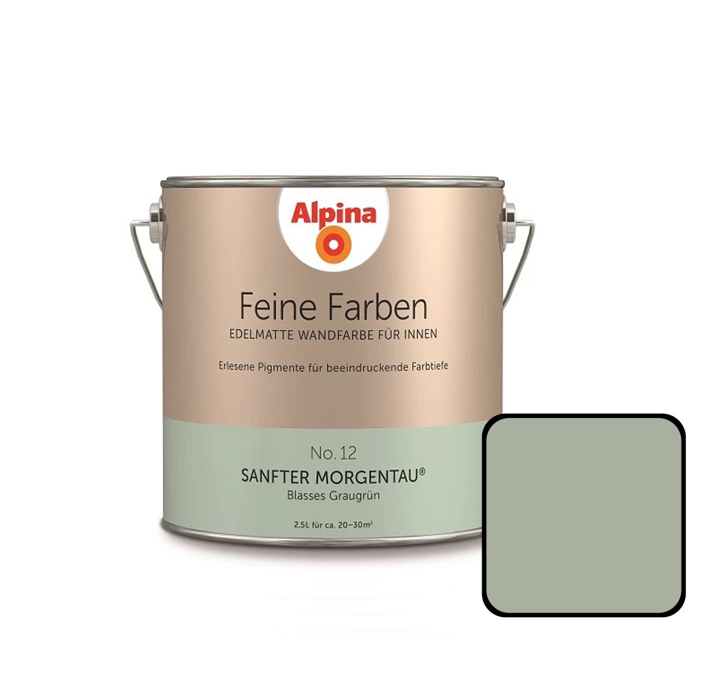 ALPINA FARBEN Wandfarbe »Feine Farben«, edelmatt, 2,5 l für ca. 20-30m² - gruen - Image 3