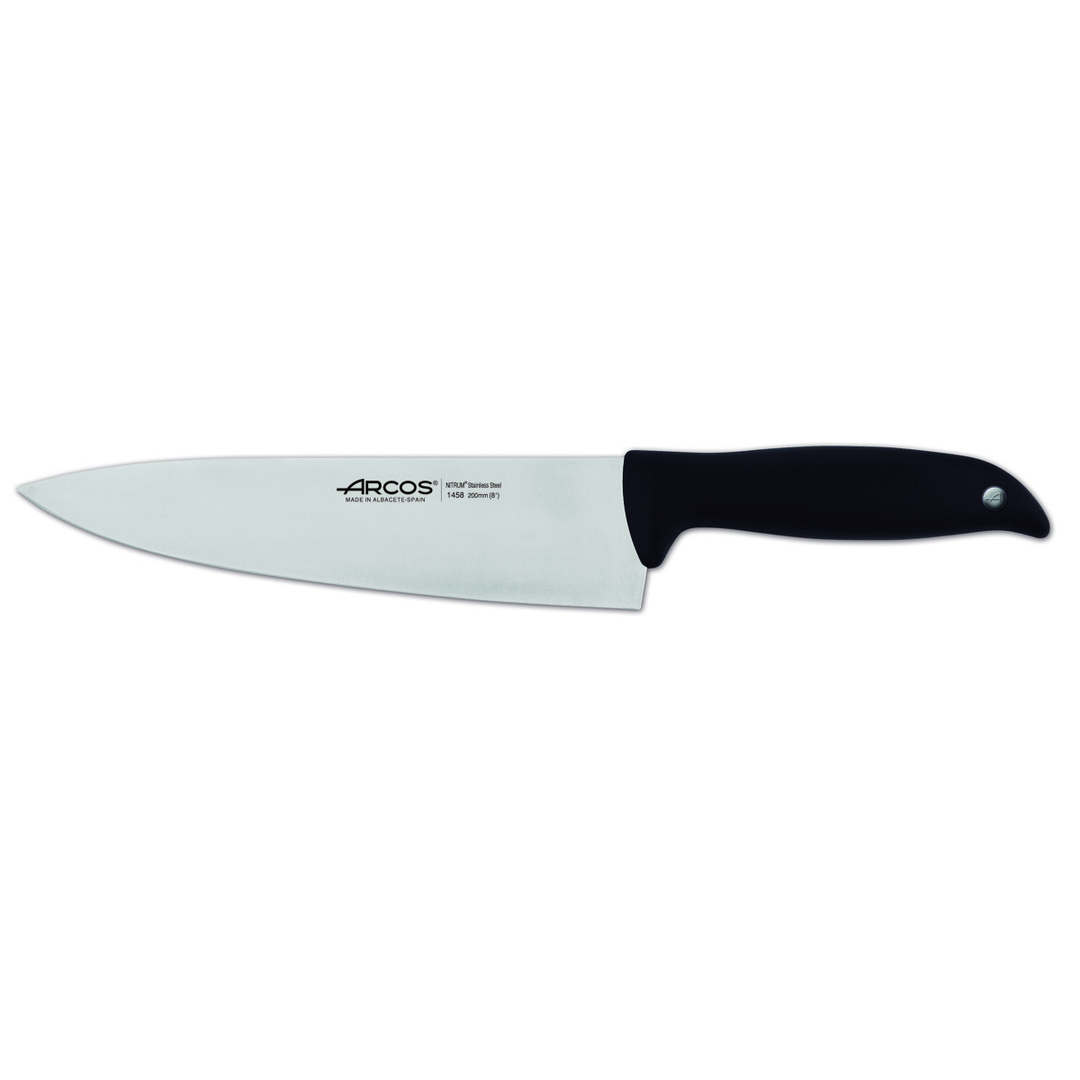Arcos Schwarz Kochmesser Menorca 145800 In Nitrum Edelstahl Und Mango In Polypropylen Mit 20 Cm Klinge In Blisterverpackung.