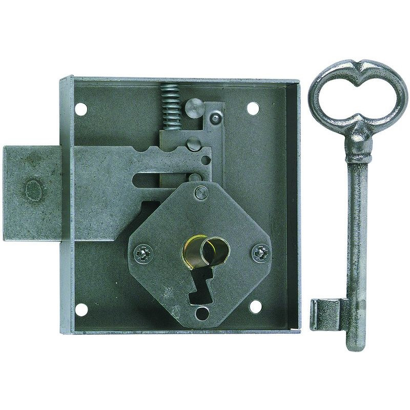 Serrure De Meuble Droite 40 Mm – Coffre Acier 73 Mm – Clé À Chiffre Avec Tige 50 Mm – Pour Bois Dur – Devismes