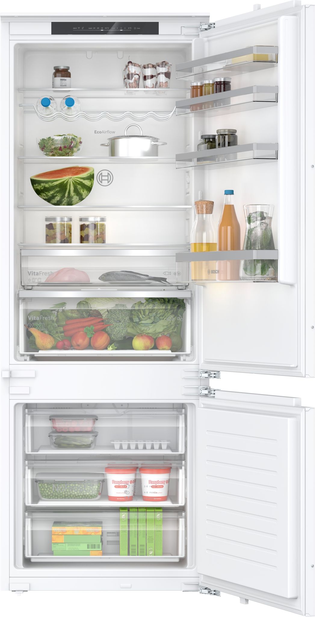 BOSCH Einbaukühlgefrierkombination Serie 4 "KBN96VFE0" 193,5 cm hoch 70,8 cm breit Extra viel Platz für deine frischen Lebensmittel dank VitaFresh XXL