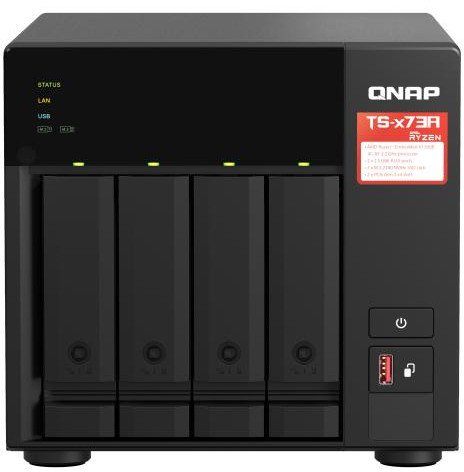 QNAP TS-473A-8G NAS-Server mit 4 Einschüben, V1500B, 8 GB RAM, 2,5 GbE - Bild 8