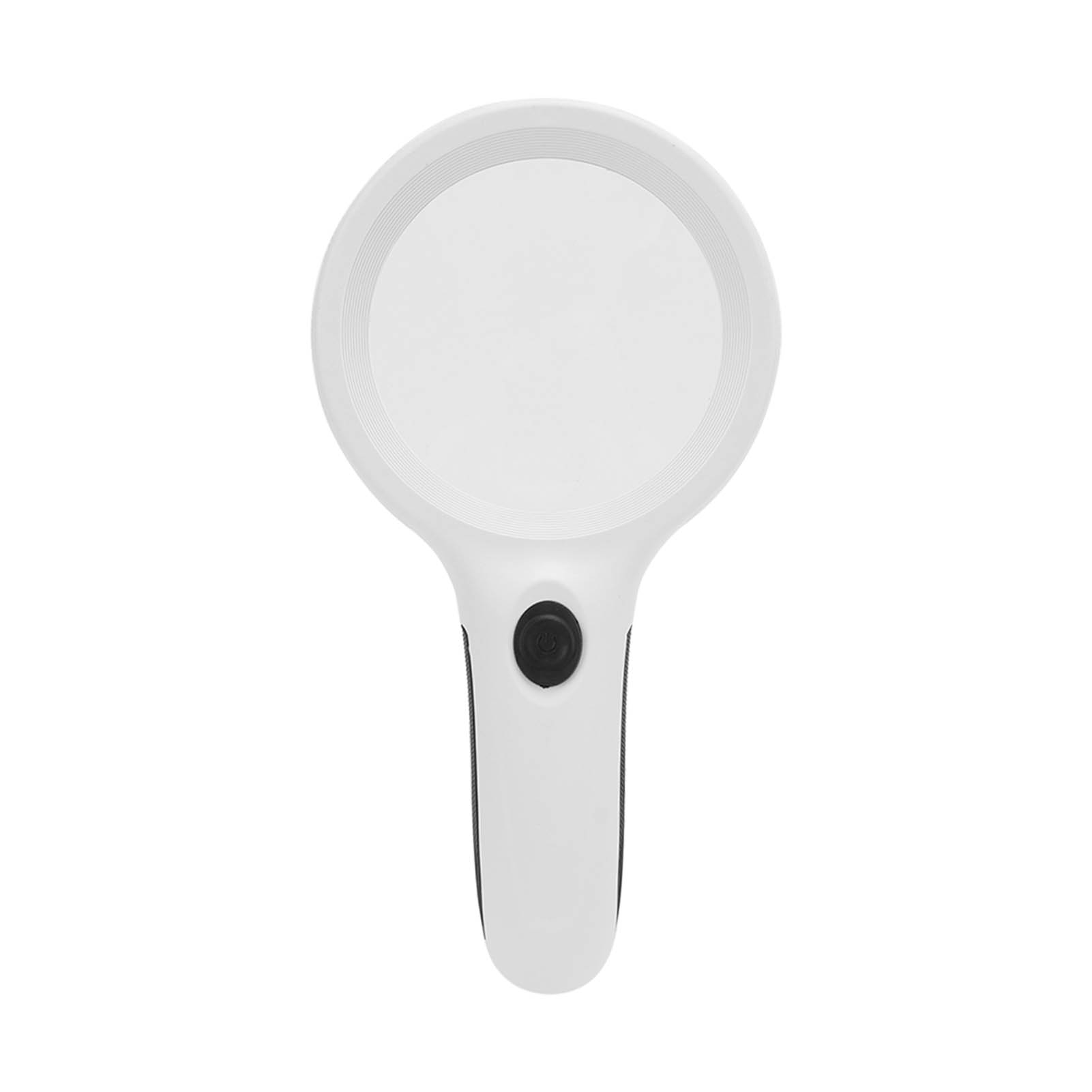 Loupe à main LED et UV, poignée ergonomique antidérapante, 8 LED blanches, pour poche