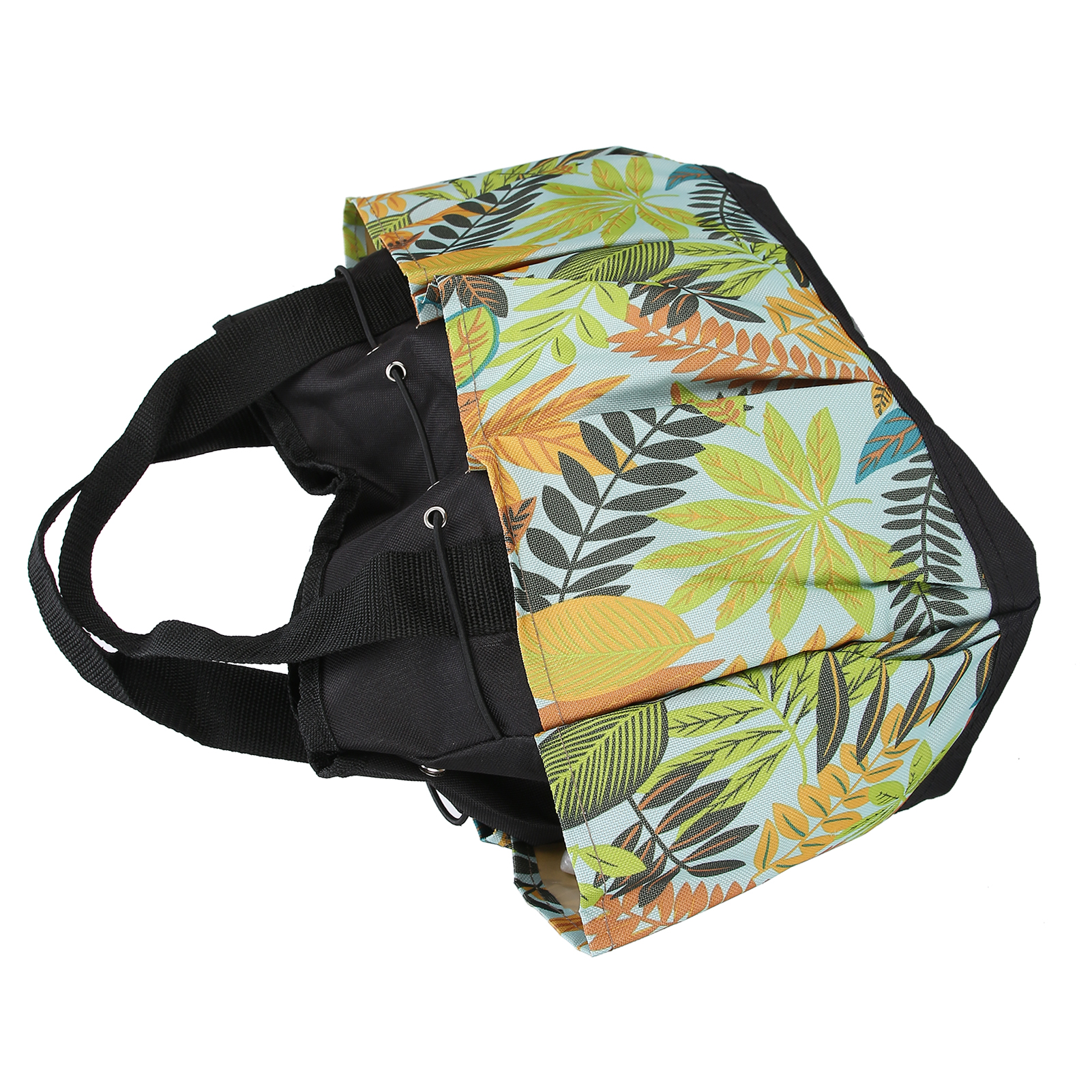 Sac à outils de jardinage en tissu Oxford 600D, poches profondes, 34,3 x 17,2 x 30,5 cm, motif feuilles