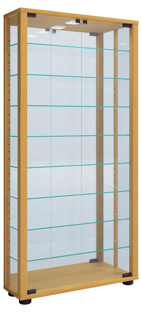 VCM Vitrine »Lumo«, BxH: 59 x 114,8 cm, Holzwerkstoff/Glas - braun - Image 3