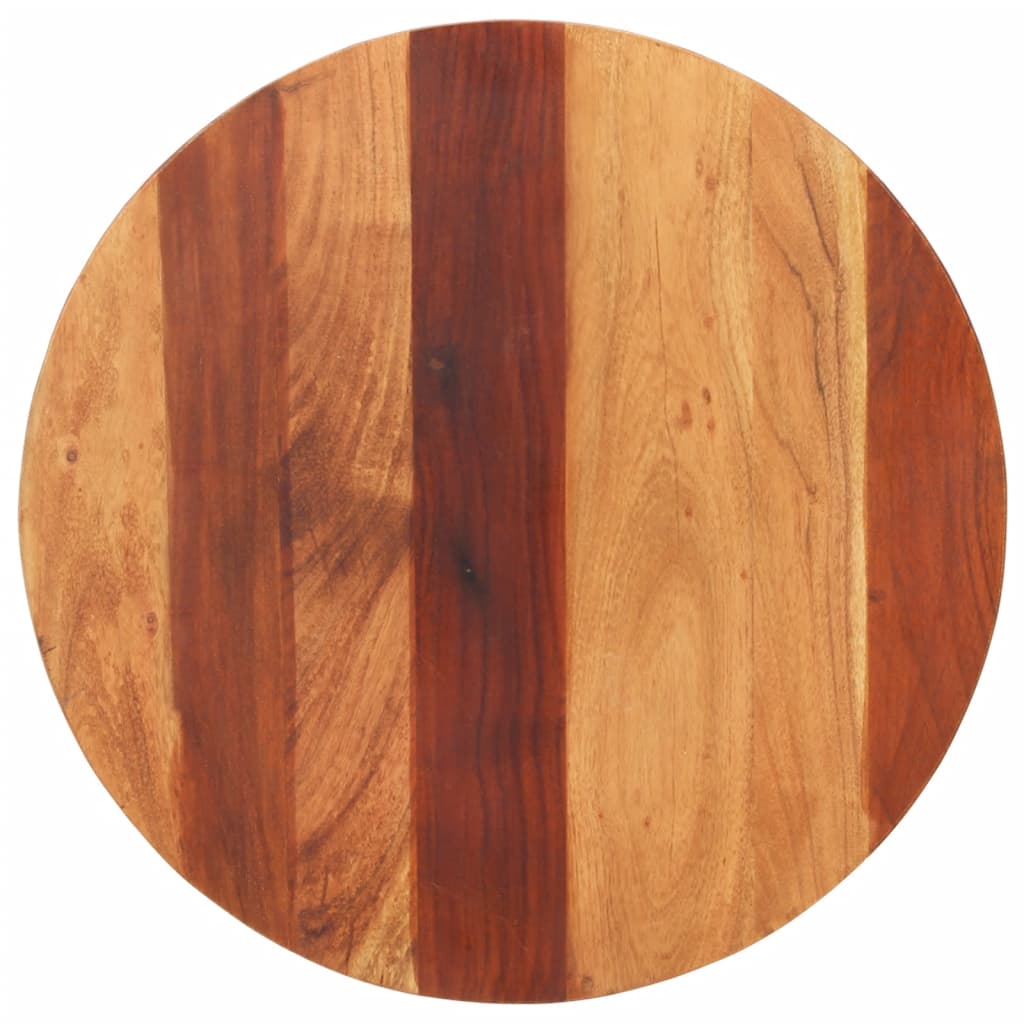 Dessus De Table Bois Massif D'Acacia Rond 25-27 Mm 60 Cm Vidaxl